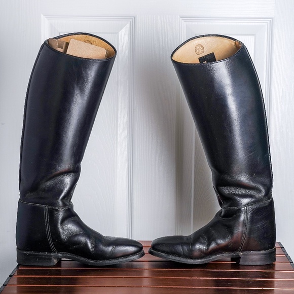 Tall Riding Boots Vintage Equestrian Dressage Foxhunting - Picture 6 of 12